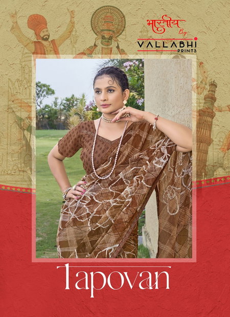 Tapovan By Vallabhi Georgette Printed Daily Wear Sarees Wholesale Shop In Surat